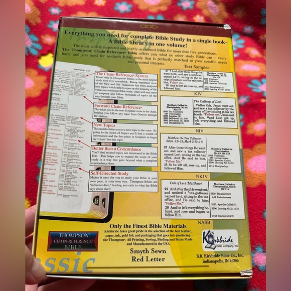 Thompson Chain Red Letter Leather KJV Bible with Box Good shape See pictures - Picture 6 of 15